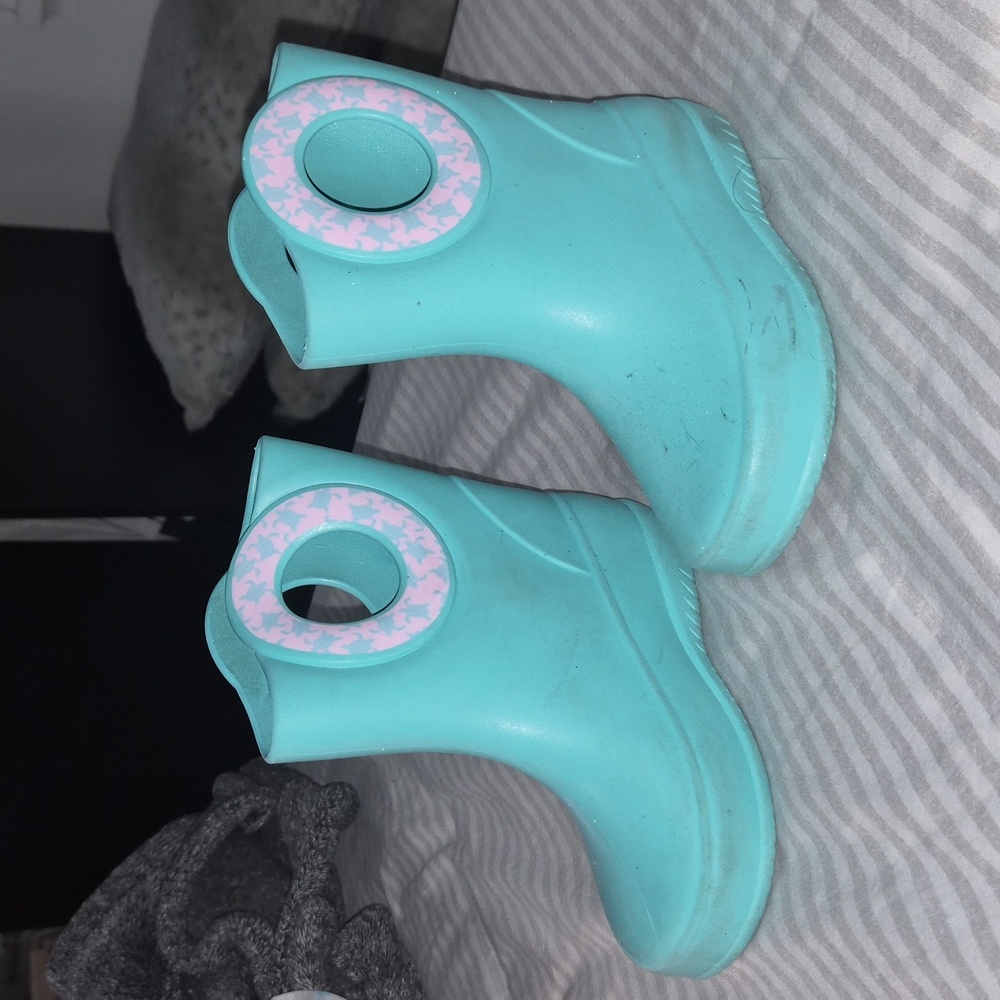 Okabashi Kids Teal Blue Rain Boots